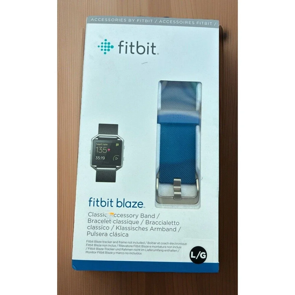 NEW Fitbit Blaze Fitness Sports Watch Band Replacement Classic Accessory Blue L